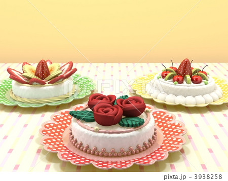 ３つのケーキ 3938258