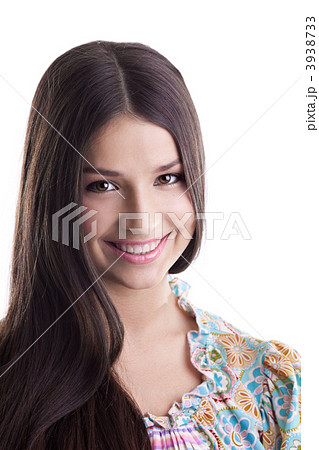 young girl with garland dance in russian costume 3938733