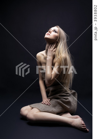 Young sadness woman look with hope 3938802