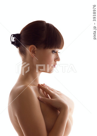 Beauty nude woman close breast Beauty nude woman close breast 3938976