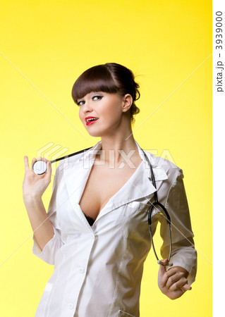 Sexual woman in nurse suit with stethoscope 3939000
