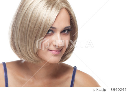 Beauty blond woman playful portrait 3940245