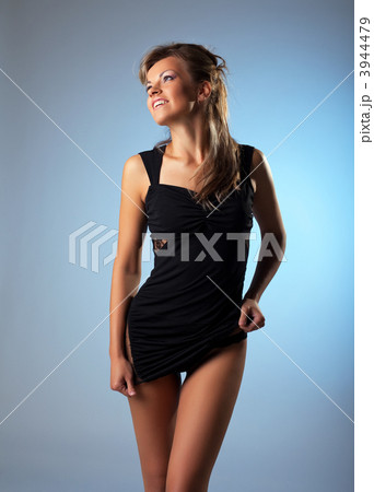 Young woman posing in black lingerie Young woman posing in black lingerie 3944479