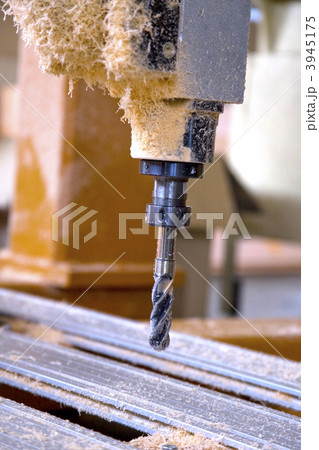 Metal drill in plastic garbage 3945175