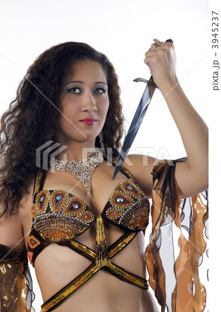 beautiful  woman with knife look at you 3945237