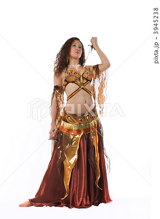 beautiful  woman with two knifes 3945238