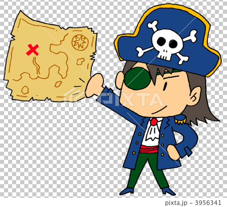 Map of pirates and treasure 3956341