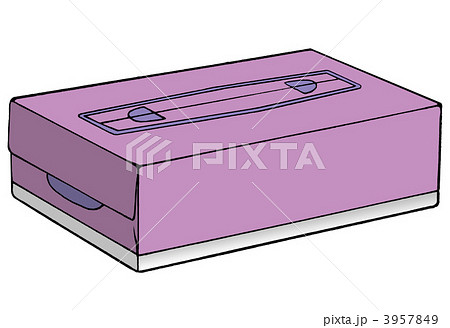 ボックスティッシュ（紫） 3957849