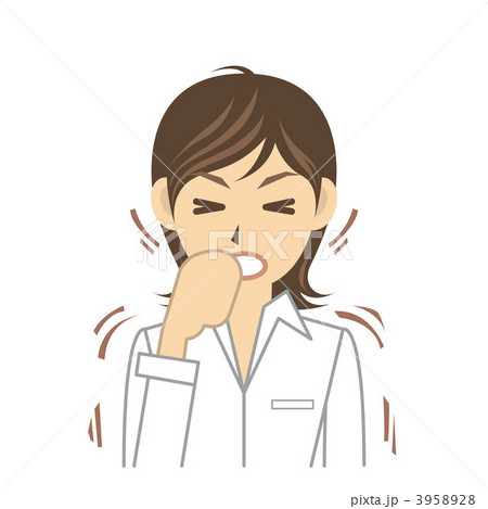 シャツ女性 B 風邪 咳 3958928