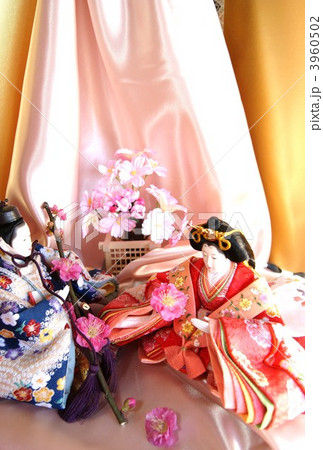 水入らずの雛人形・縦位置 3960502