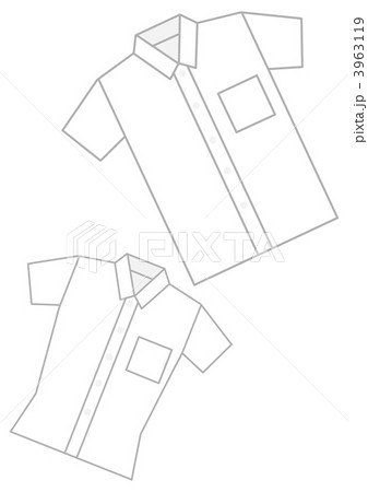 Yシャツ 半袖 洋服のイラスト素材