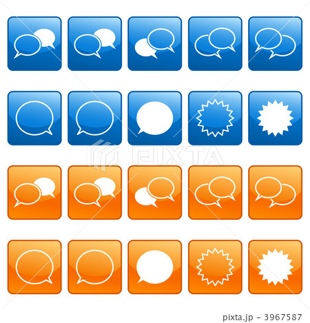 吹き出しのアイコンセット 3967587