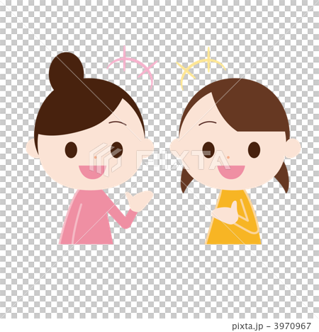 会話する女性二人 3970967