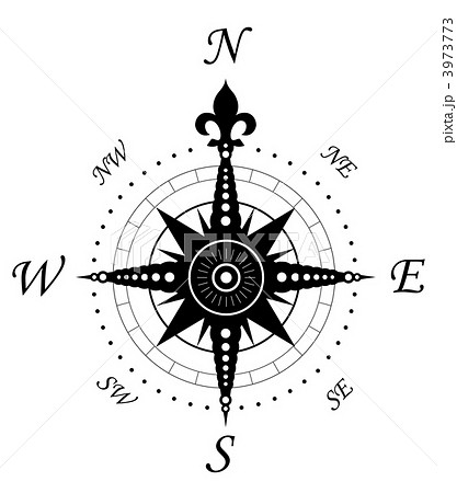 Vintage Compass Symbolのイラスト素材
