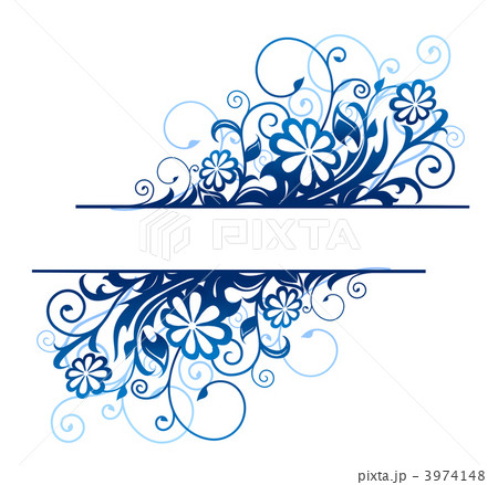 Blue floral border 3974148