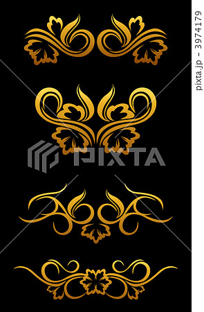 Golden floral border Golden floral border 3974179