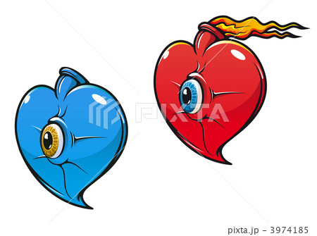 Danger heart with eye 3974185