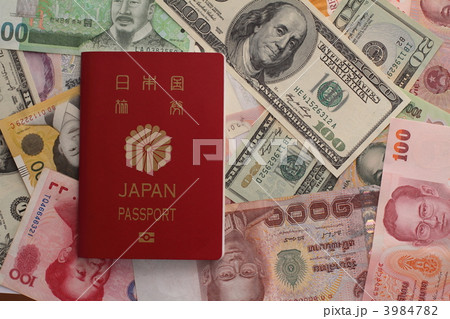 パスポートと紙幣 3984782