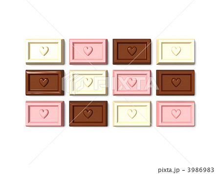 板チョコ チョコレート リアルのイラスト素材
