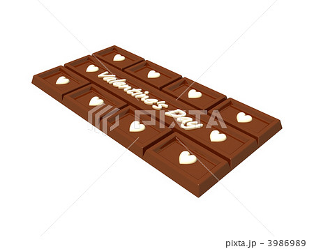 板チョコ チョコレート 立体的のイラスト素材
