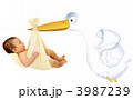 Stork carrying a baby Stork carrying a baby 3987239