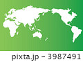 世界地図　グリーン 3987491
