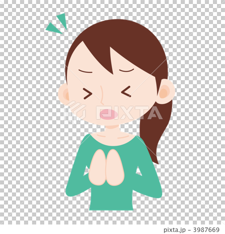 Female upper body apologize 3987669