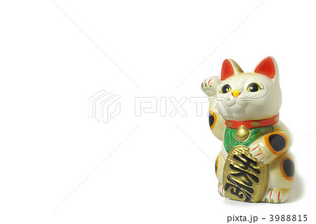 招き猫 金運 コピースペースの写真素材 [3988815] - PIXTA