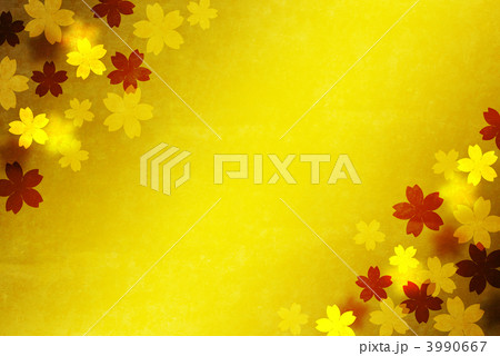 金箔風桜柄のフレーム 3990667