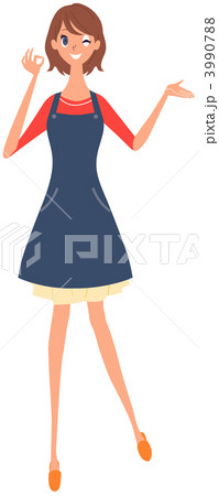 エプロン姿の女性 3990788
