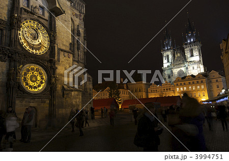 チェコ プラハ 旧市街広場の写真素材