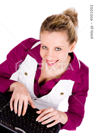 Commercial woman and her keyboard Commercial woman and her keyboard 4001002