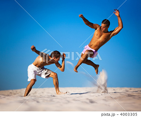 Two young men sport fighting Two young men sport fighting 4003305