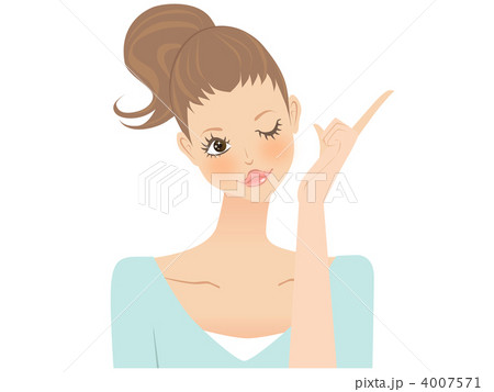 左指を差す女性 4007571