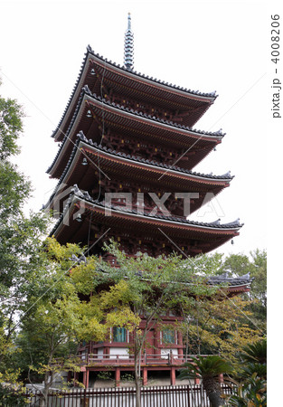 四国霊場第86番札所「志度寺」五重塔 4008206