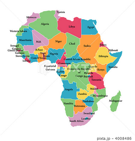 Editable Map Of Africaのイラスト素材