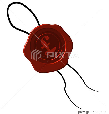 Pound sterling sign wax seal 4008797