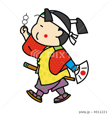 桃太郎 昔話 民話のイラスト素材