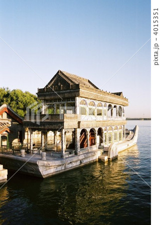 北京　頤和園の石船　 4015351