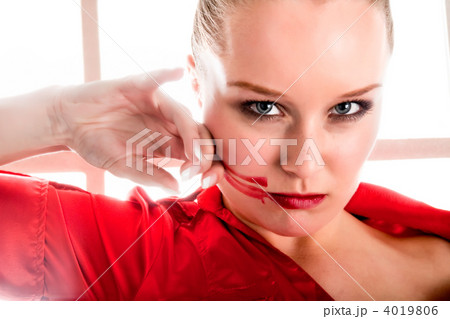 Stylish woman in red and black Stylish woman in red and black 4019806