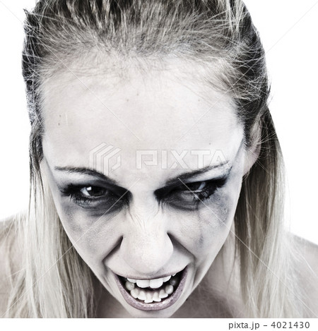 Studio portrait of a scary young blond woman 4021430