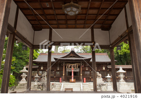惣社神社　拝殿から見た社殿と本殿 4021916
