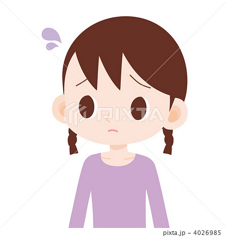 女の子 上半身 不安 4026985