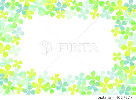 クローバー 背景 三つ葉のイラスト素材
