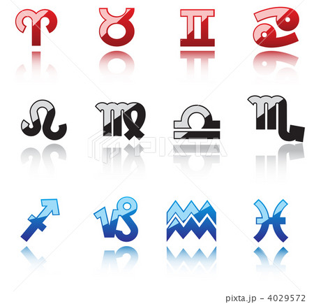 Glossy Symbols Of Horoscopeのイラスト素材