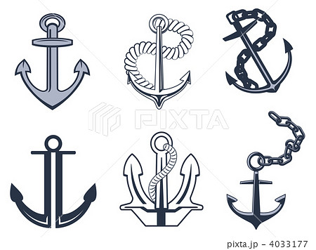 Set Of Anchor Symbolsのイラスト素材 4033177 Pixta