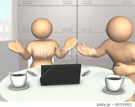商談を表す3DCGイラスト 商談を表す3DCGイラスト 4033901