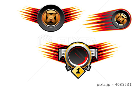Racing symbols and iconsのイラスト素材 [4035531] - PIXTA