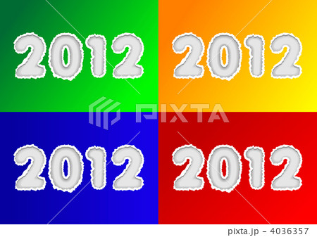 2012 Year On Torn Paper 4036357