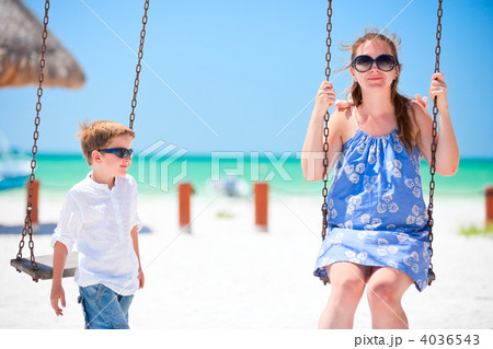 Mother and son at playground 4036543